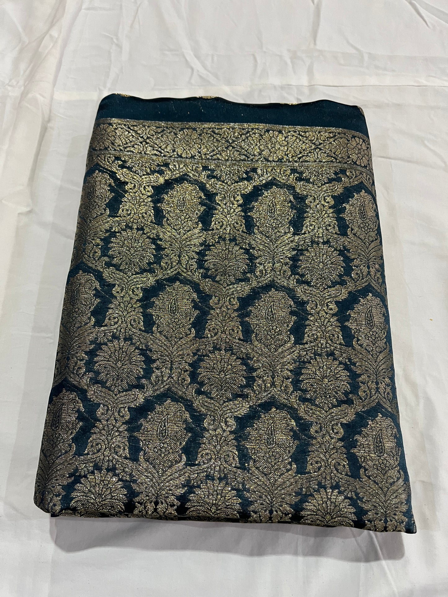 Peacock Green Banarasi Silk Saree