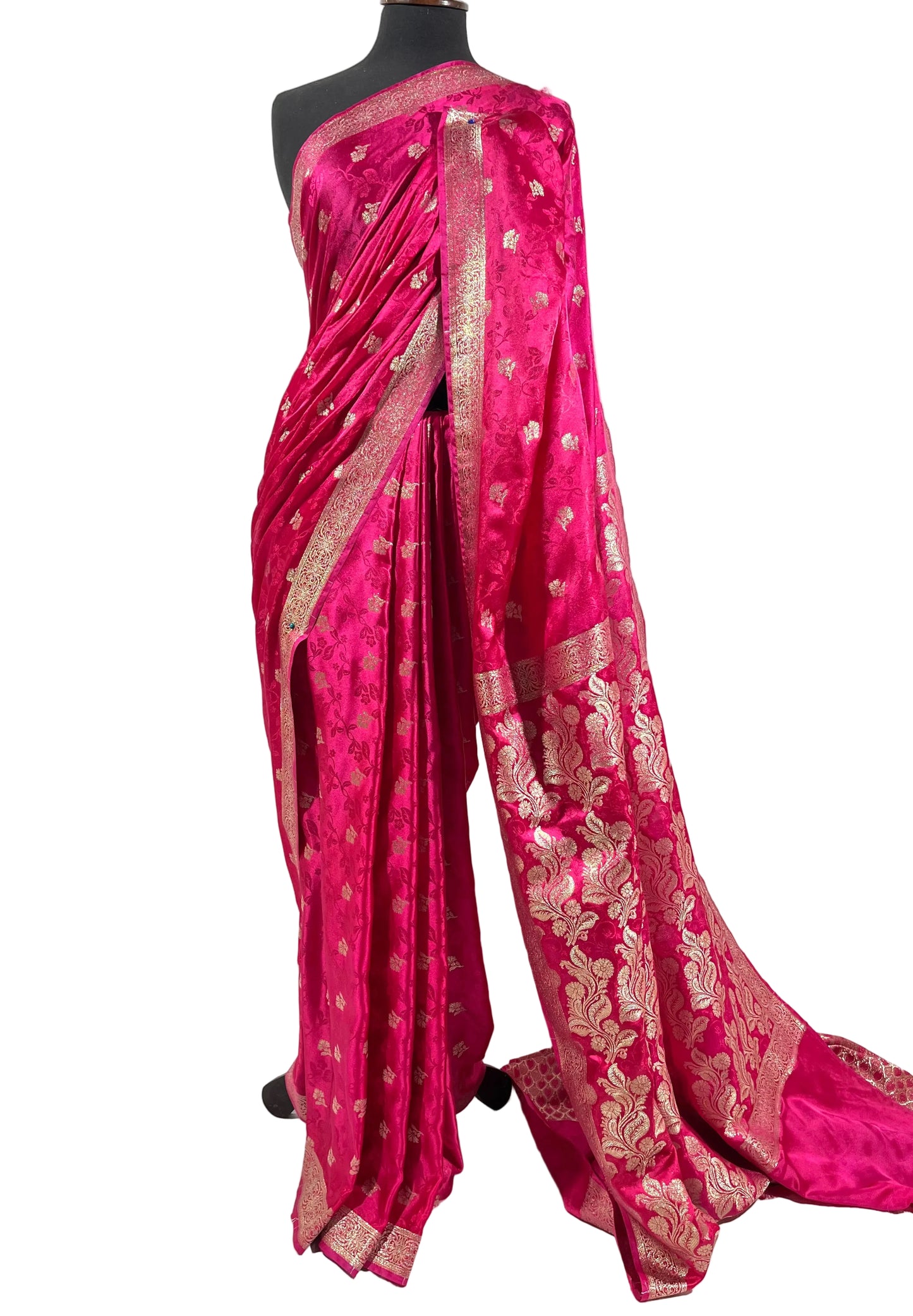 Rani Pink Banarasi Silk Sarees