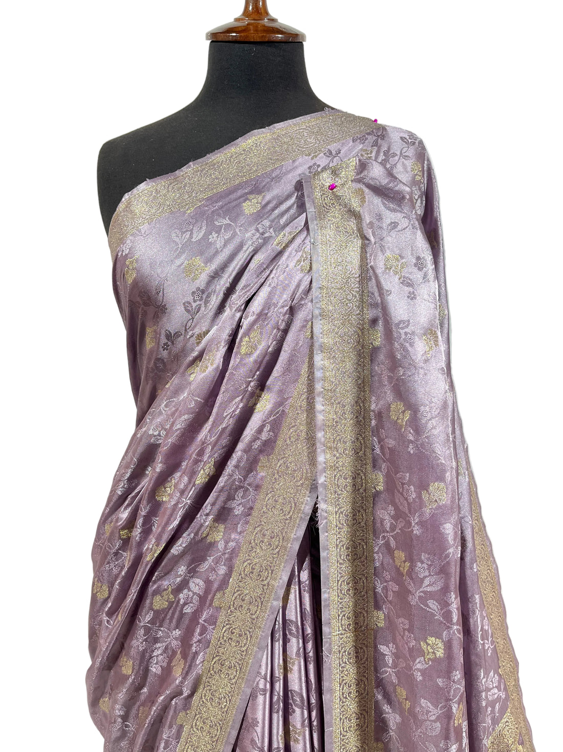 Lilac Banarasi Silk Saree