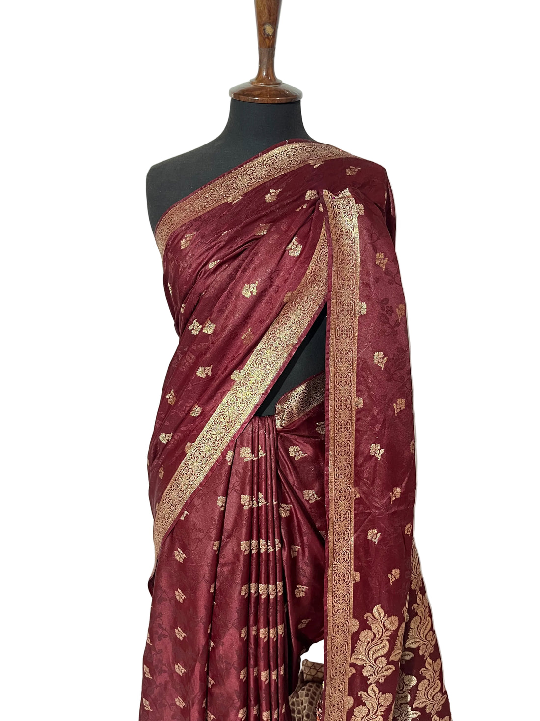 Premium Maroon Silk Banarasi Saree