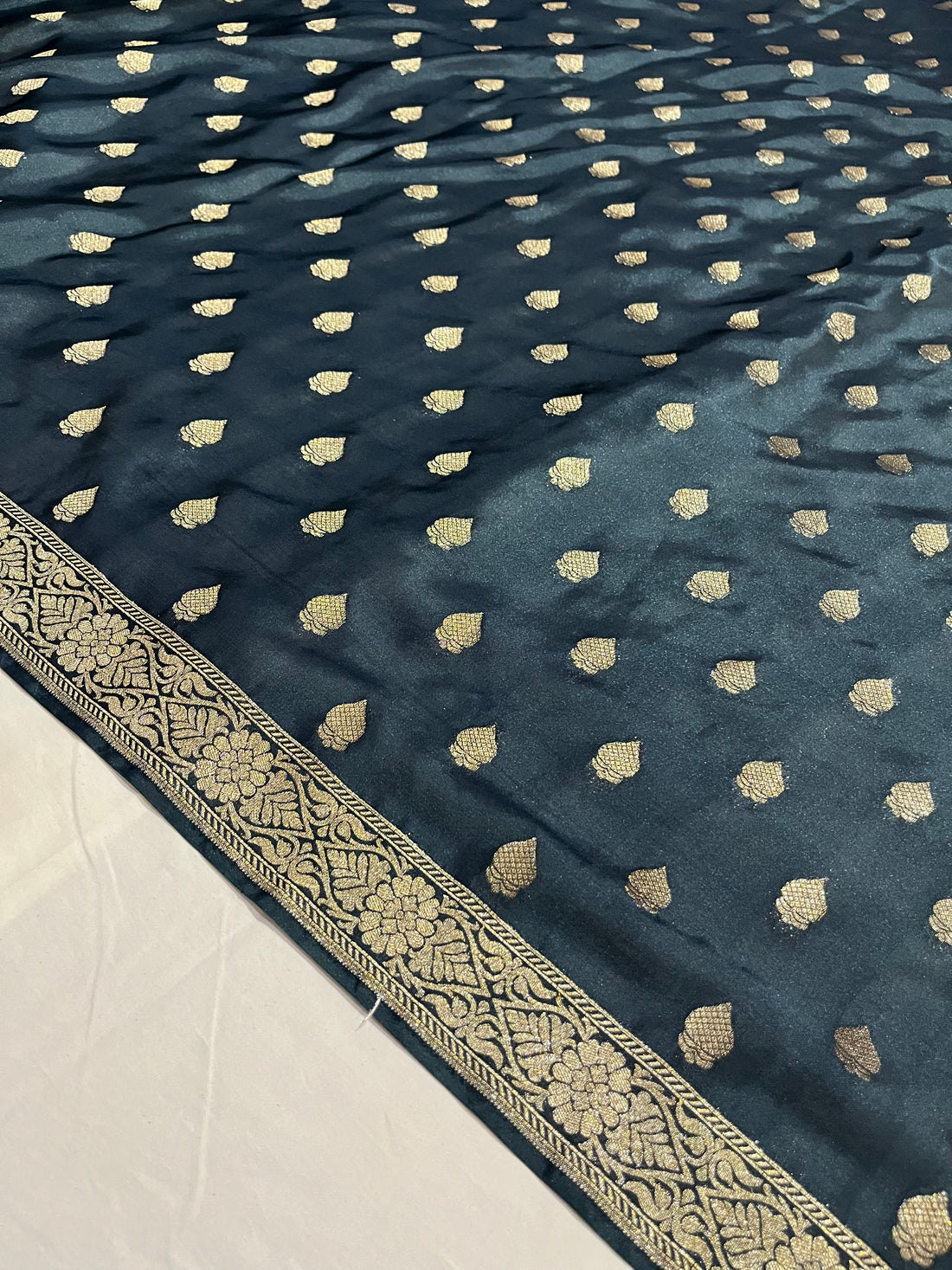 Peacock Green Banarasi Silk Saree