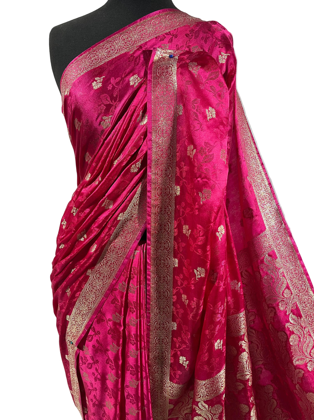 Rani Pink Banarasi Silk Sarees