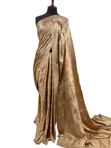Coffee Gold Banarasi Silk Saree