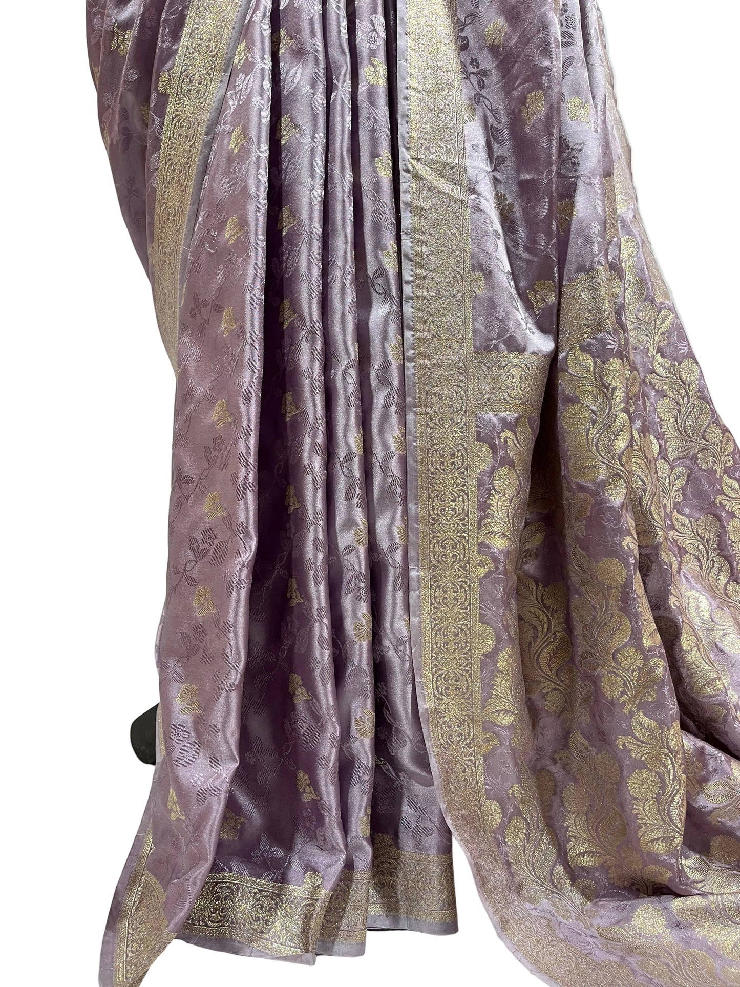 Lilac Banarasi Silk Saree