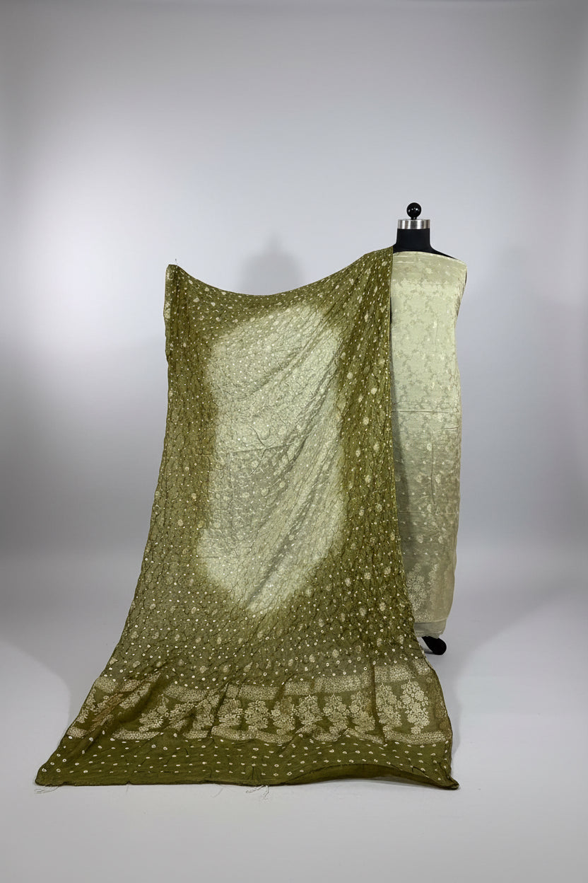 3 piece cotton silk suit Chunrii Weaving dupatta