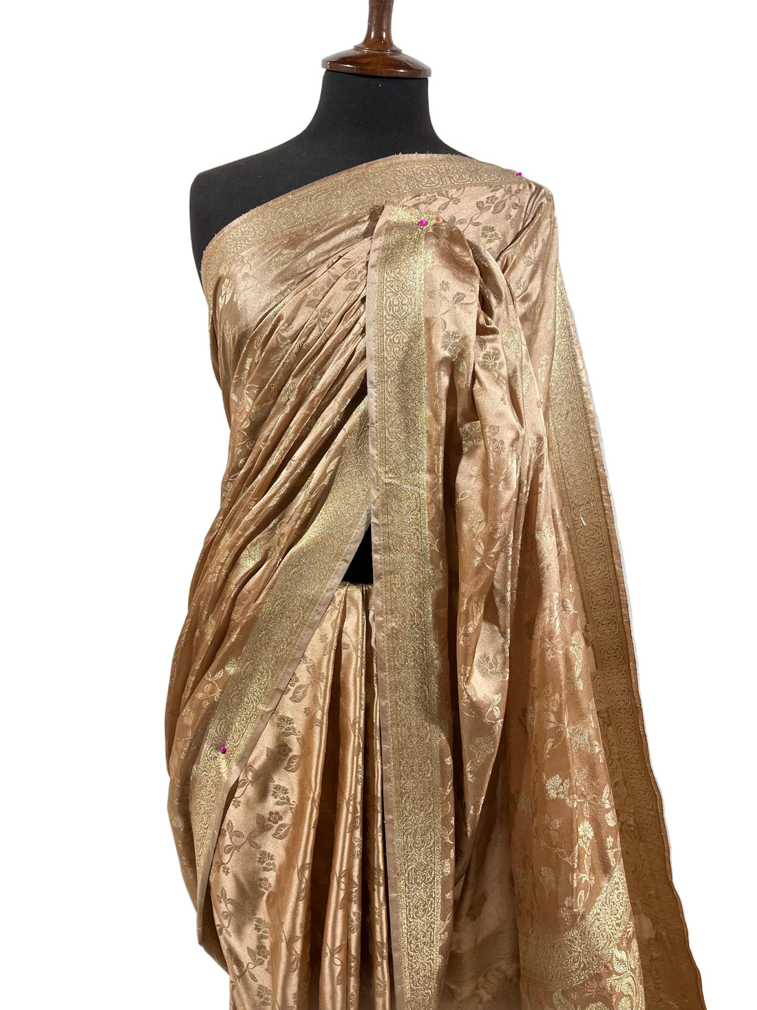 Coffee Gold Banarasi Silk Saree