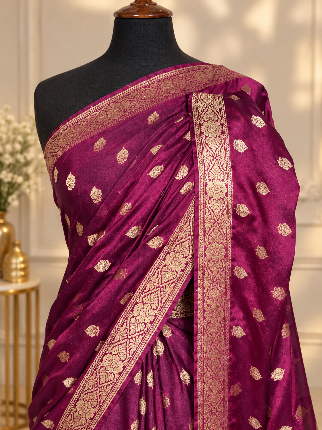 Satin Silk Banarsi Saree
