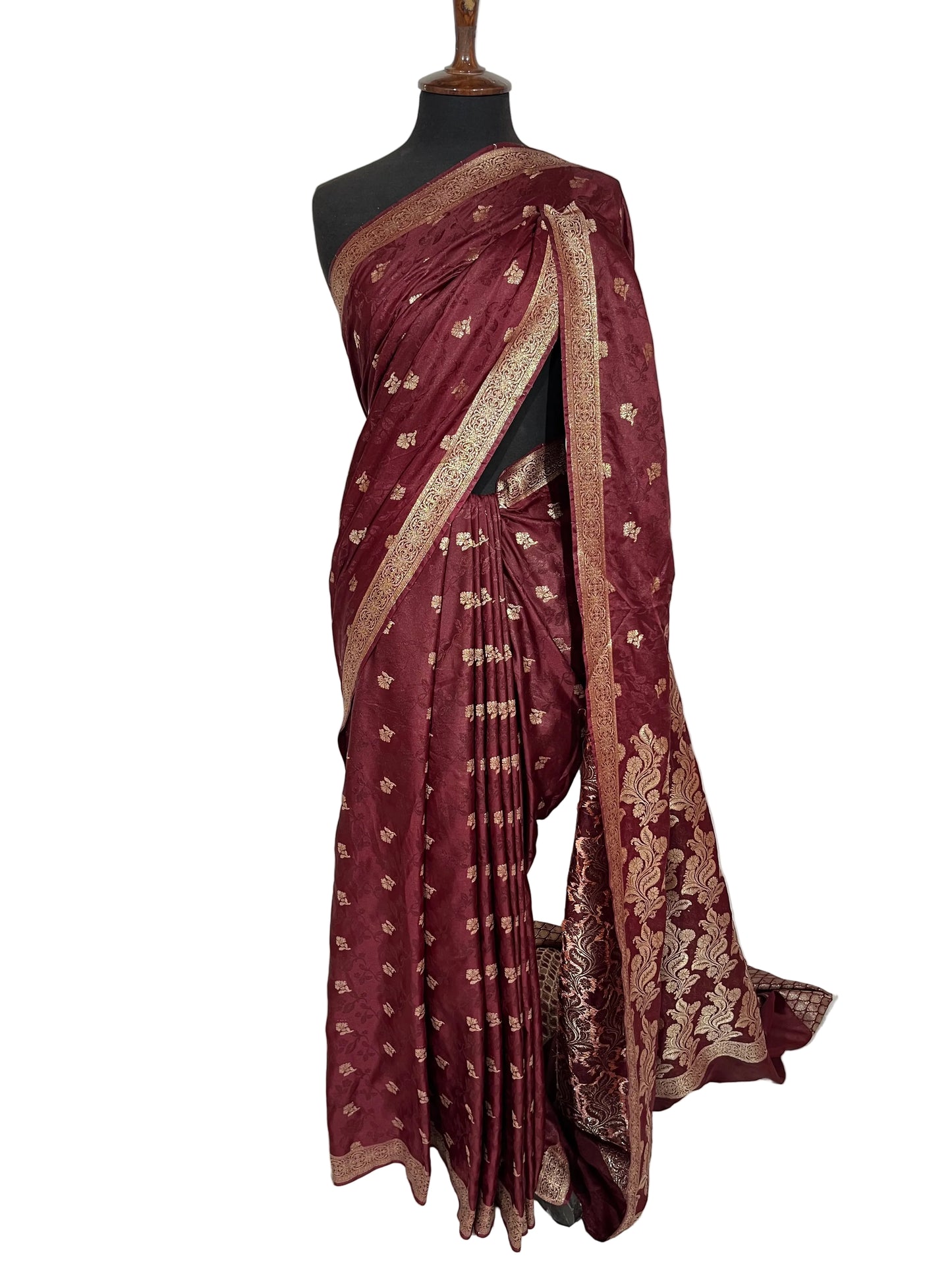 Premium Maroon Silk Banarasi Saree