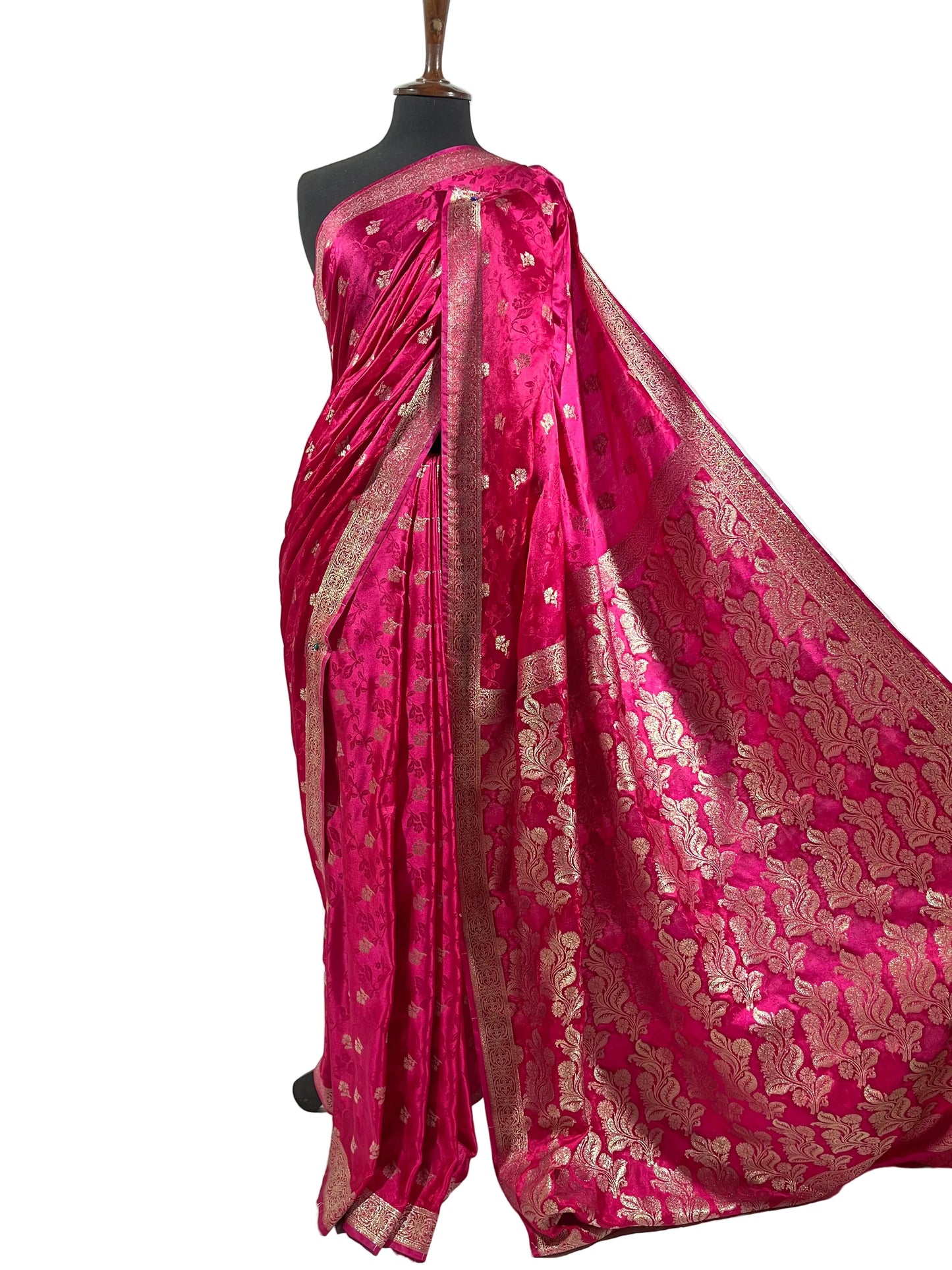 Rani Pink Banarasi Silk Sarees