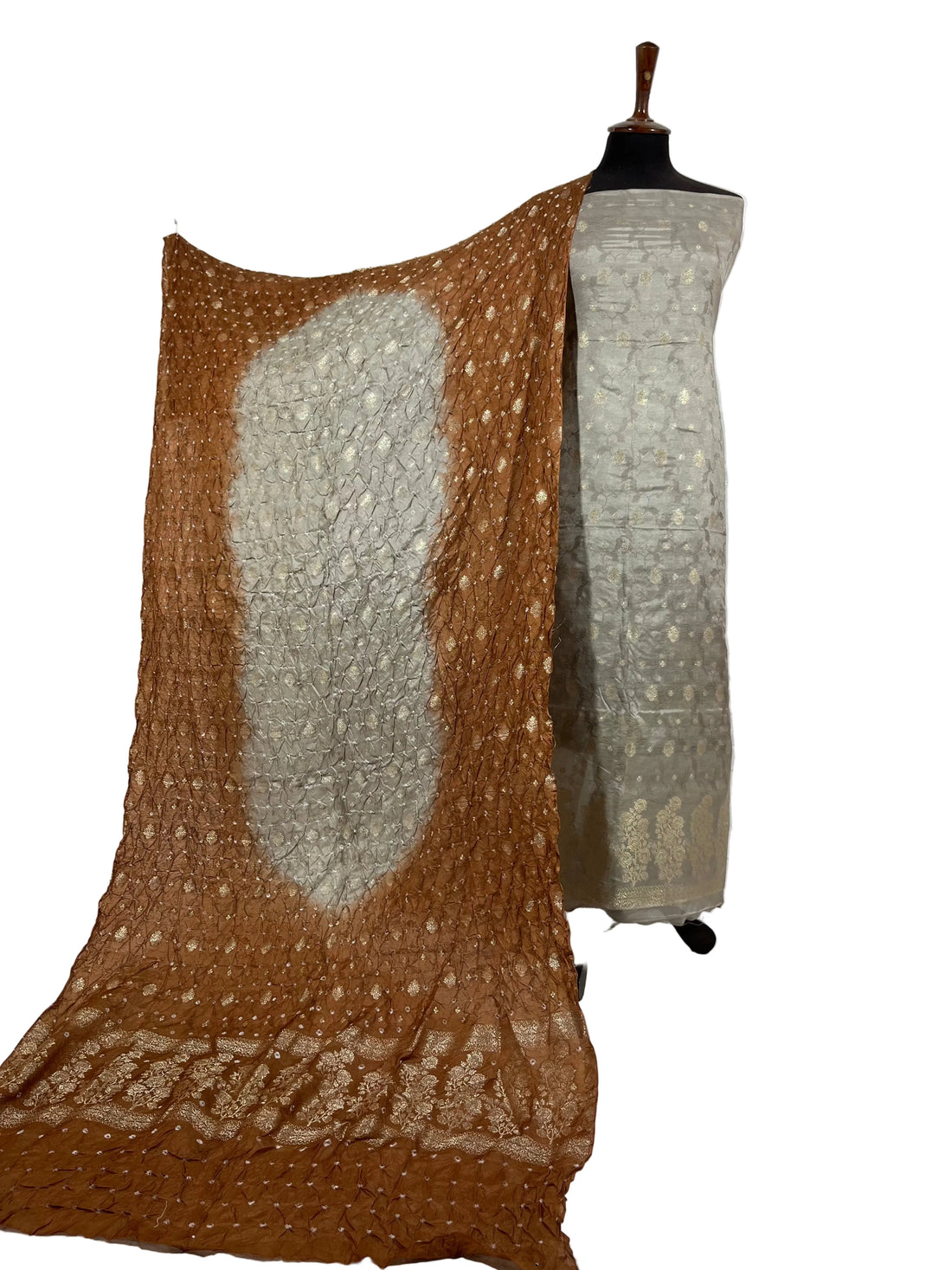 3 Piece Cotton Silk Suit with Chunri Bandhani Dupatta