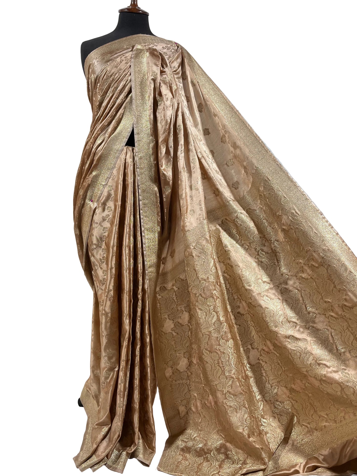 Coffee Gold Banarasi Silk Saree