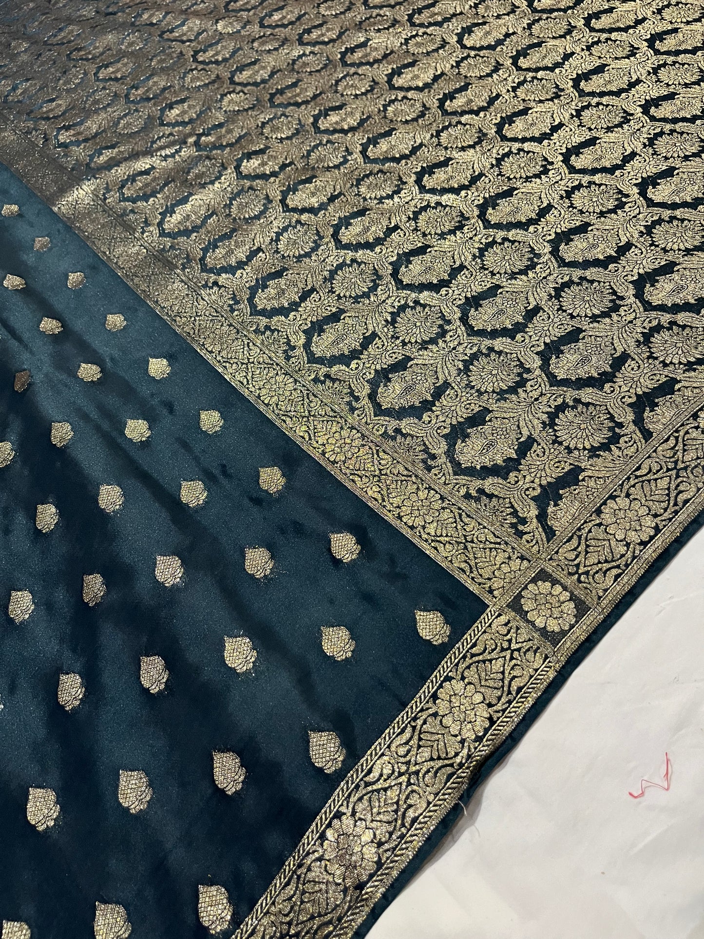Peacock Green Banarasi Silk Saree