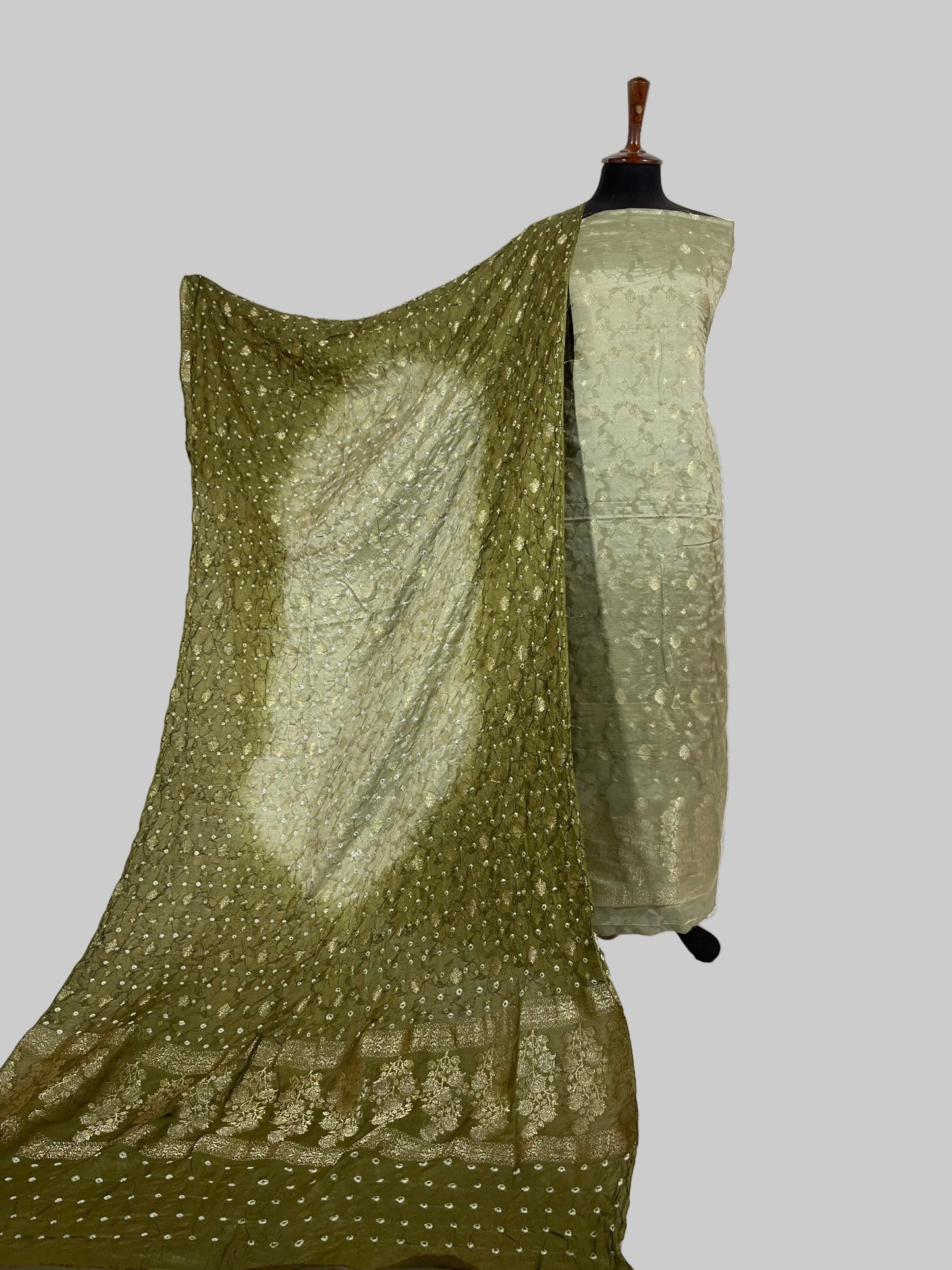 3 piece cotton silk suit Chunrii Weaving dupatta