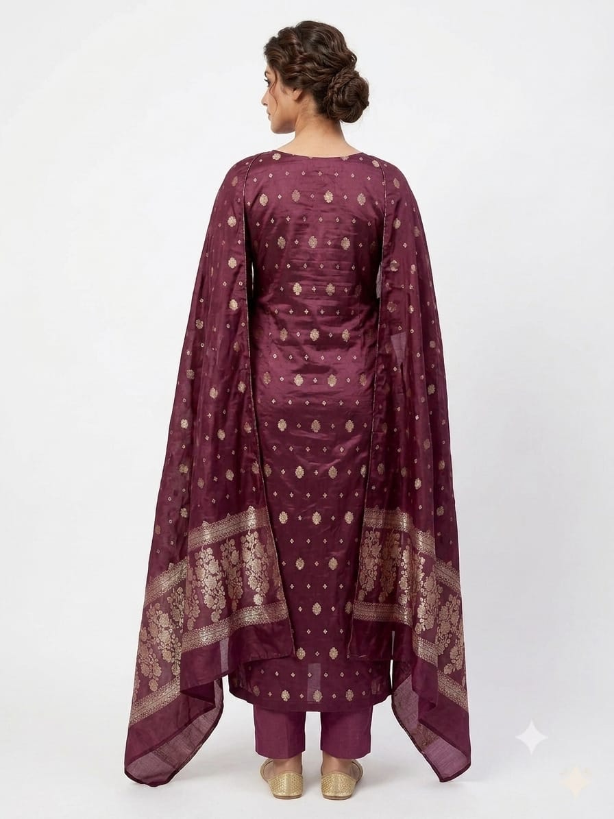 Banarsi Cotton Silk 3 Piece
