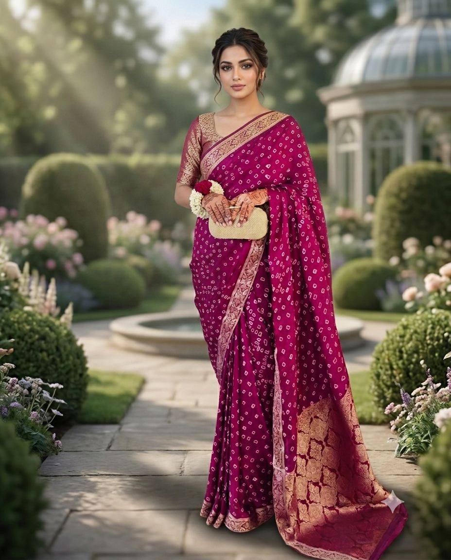 Sheffun Banarsi Chunri Saree