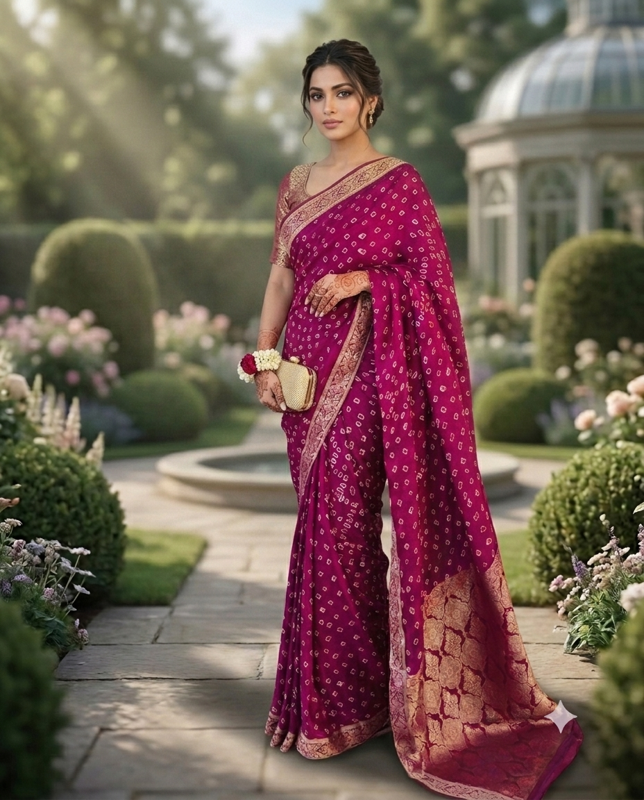 Sheffun Banarsi Chunri Saree