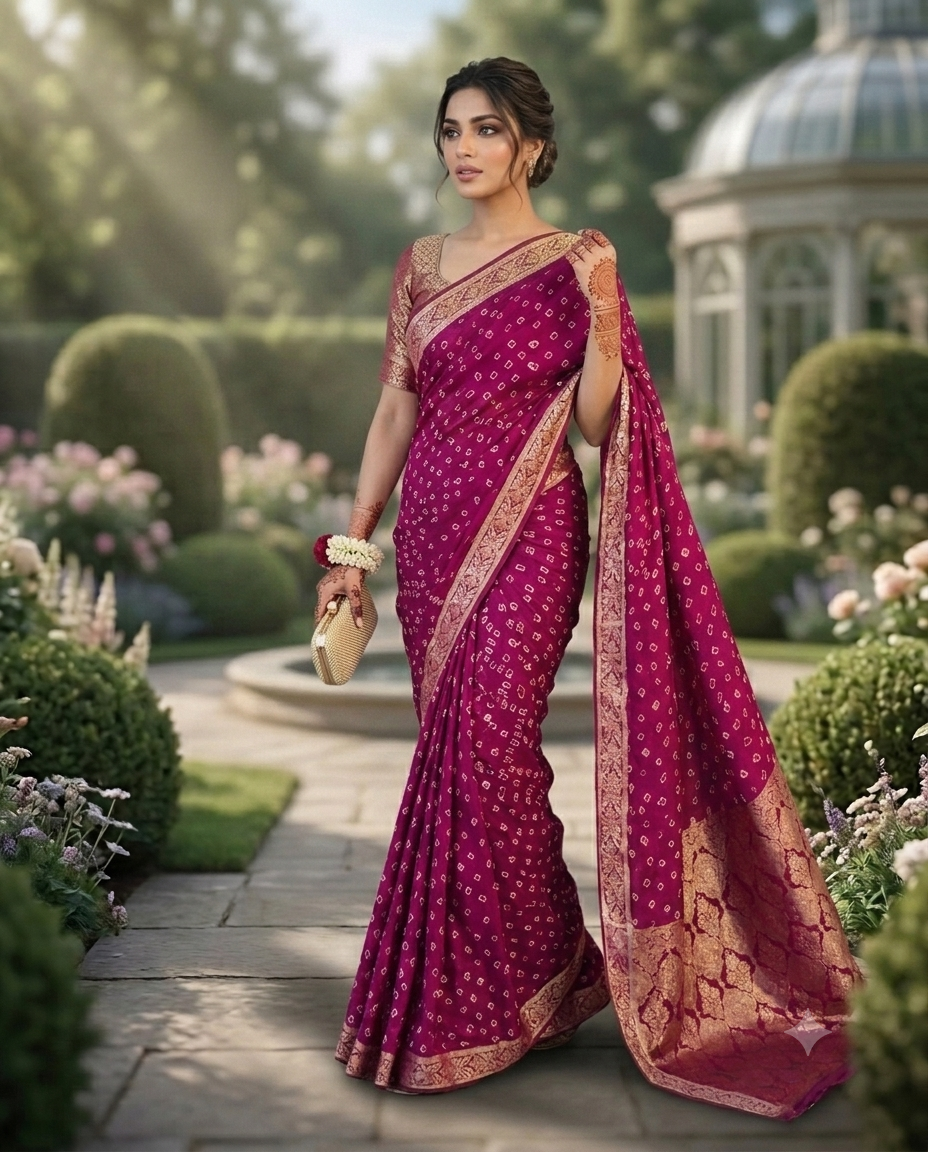Sheffun Banarsi Chunri Saree