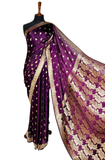 Banarsi Silk Royal Purple Saree