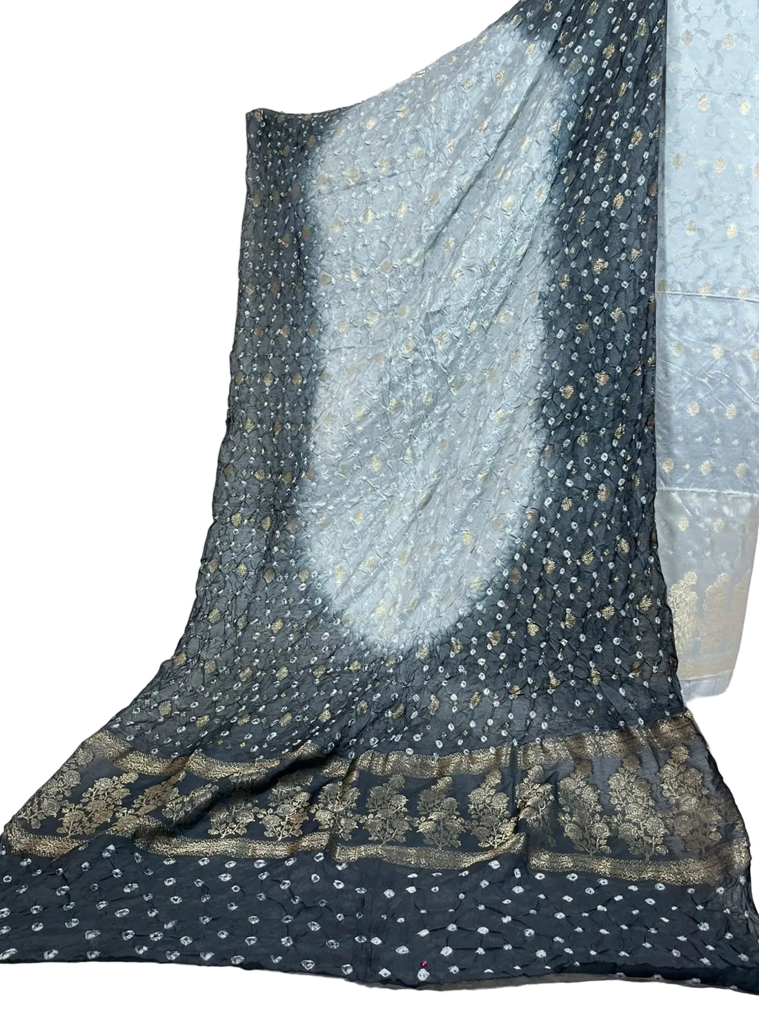 Elagant banarsi cotton silk chunri bandhani 3piece suit